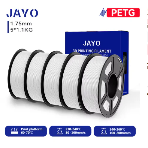 JAYO 5/10 Rolls PETG/PETG Clear 3D Printer Filament 1.75 ±0.02mm 1.1kg/roll High Toughness Neatly Wound Filament Fit Most FDM Printer - Image 12