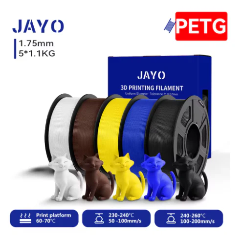 JAYO 5/10 Rolls PETG/PETG Clear 3D Printer Filament 1.75 ±0.02mm 1.1kg/roll High Toughness Neatly Wound Filament Fit Most FDM Printer - Image 28