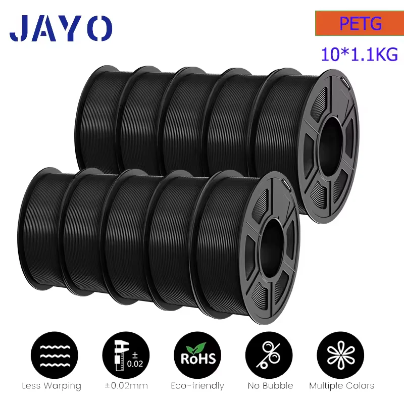 JAYO 5/10 Rolls PETG/PETG Clear 3D Printer Filament 1.75 ±0.02mm 1.1kg/roll High Toughness Neatly Wound Filament Fit Most FDM Printer - Image 33