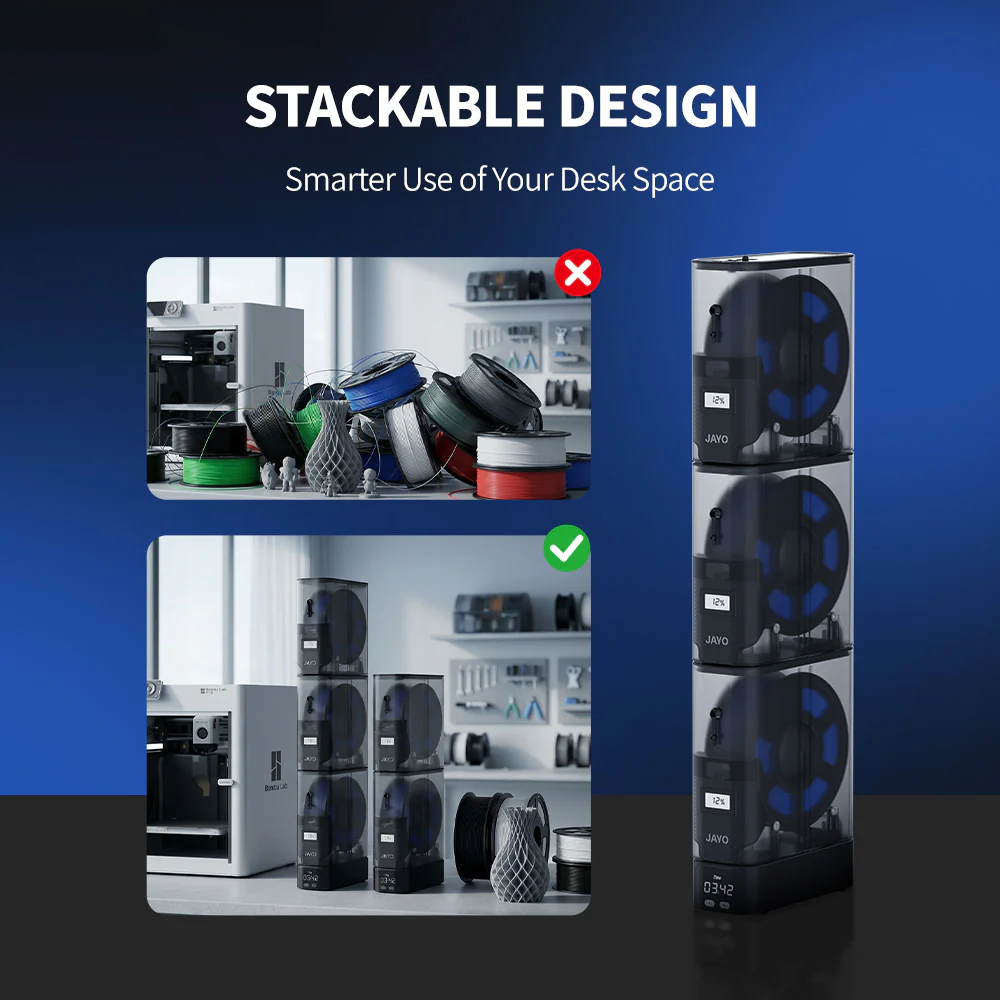 JAYO FilaDryer J1，2-in-1 Split Design for Simultaneous Drying & Printing, High-Efficiency Drying，Safe & User-Friendly - Image 3