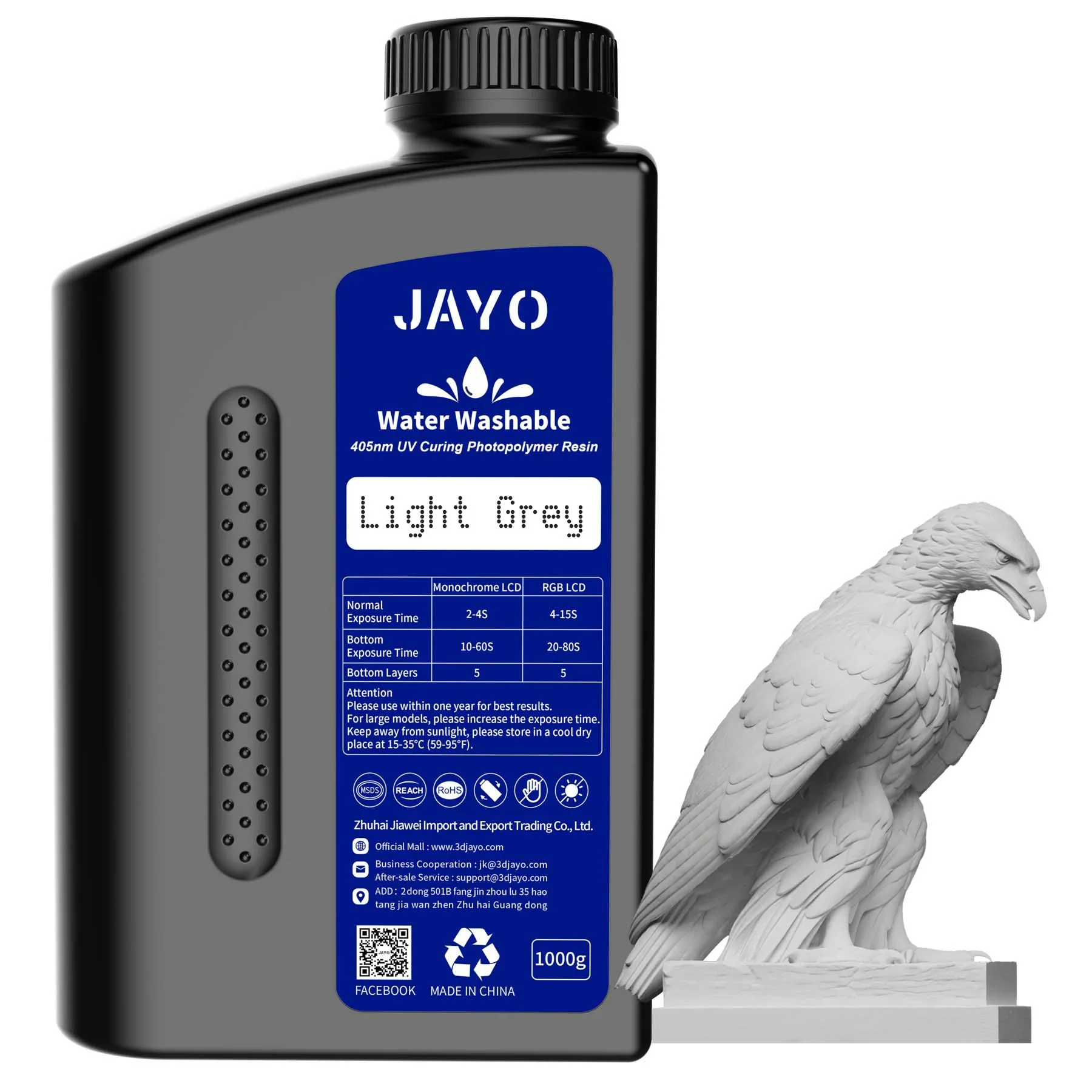 JAYO Water Washable Resin 1KG 3D Printing Photopolymer Resin - Image 5