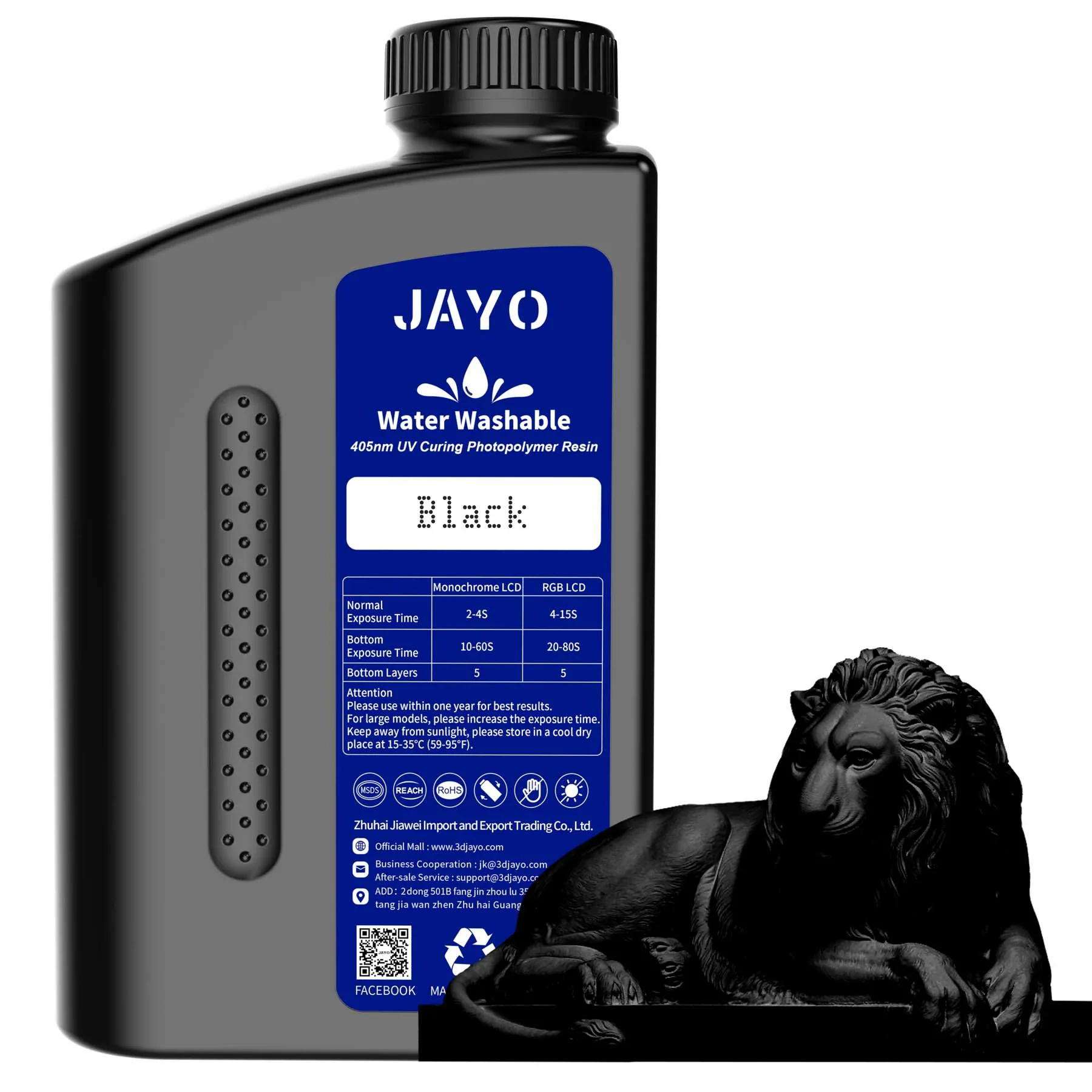 JAYO Water Washable Resin 1KG 3D Printing Photopolymer Resin - Image 3