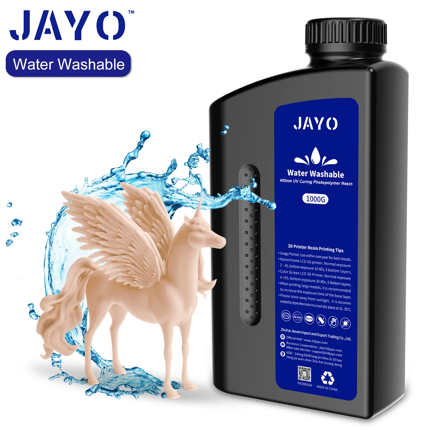 JAYO Water Washable Resin 1KG 3D Printing Photopolymer Resin - Image 7